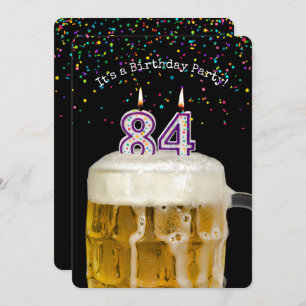 84h Anniversaire Candle Party Invitation