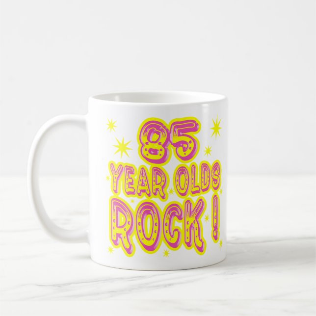85 ans de roche ! Tasse (rose) (Gauche)