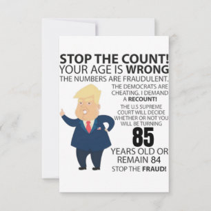 85 ans Trump heureux anniversaire présent drôle