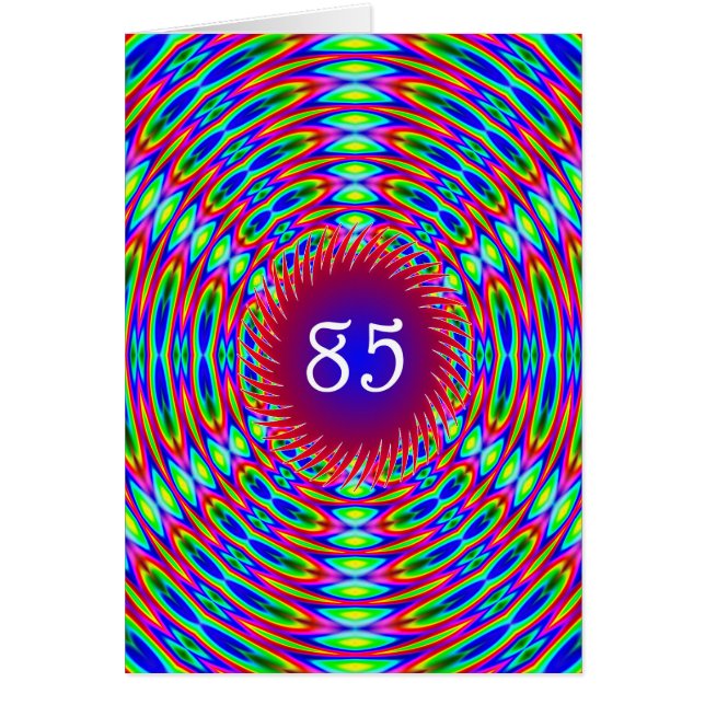 85e anniversaire Abstrait Trippy Swirls (Devant)