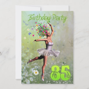85e invitation de fête d'anniversaire