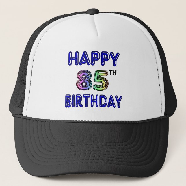 85th casquette heureux de maille d'anniversaire (Devant)