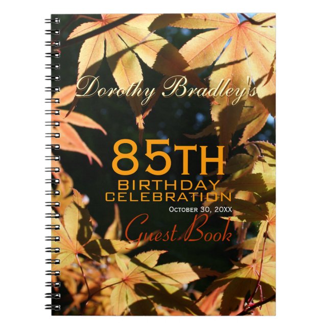 85th Livre d'invité fait sur commande d'automne de (Devant)