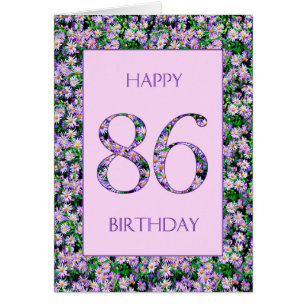 86e anniversaire de marguerites violettes