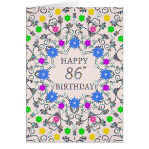 86e anniversaire Fleurs Abstraites 