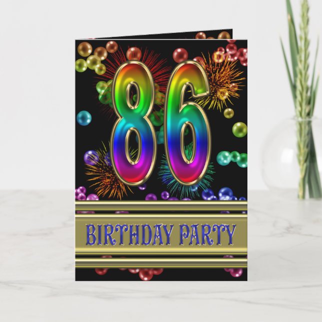 86e anniversaire Invitation (Devant)