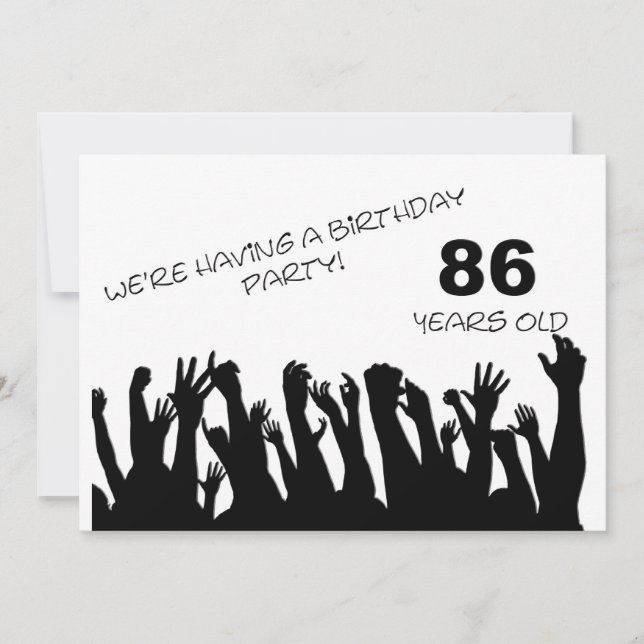 86ème invitation de fête avec foule (Devant)