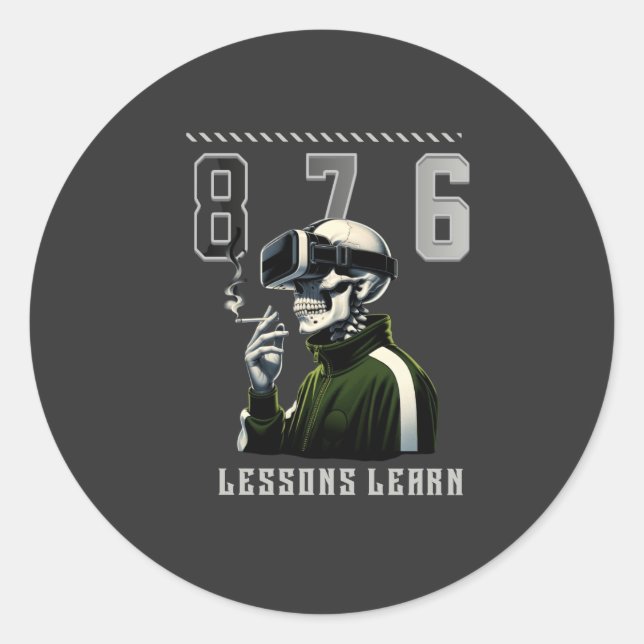 876 LESSONS LEARN Sticker (Devant)