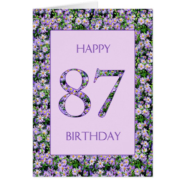 87e anniversaire de marguerites violettes (Devant)