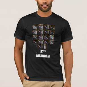 87ème anniversaire T-shirt avec bougies