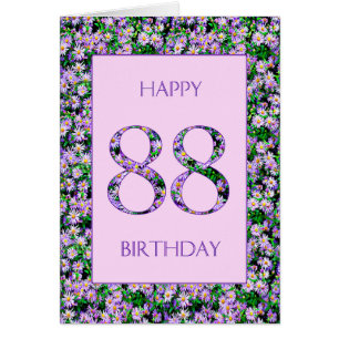 88e anniversaire de marguerites violettes