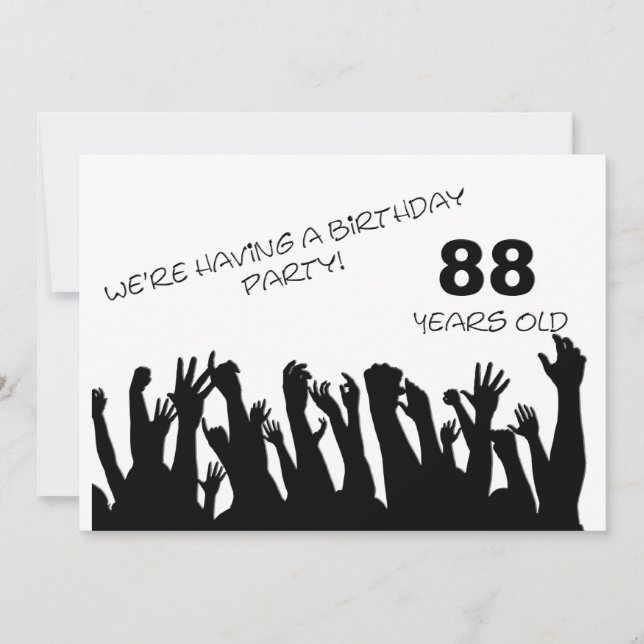 88e invitation de fête avec foule (Devant)