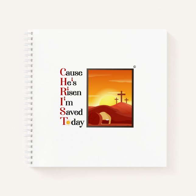 8,5 x8,5 Christ Acronyme Deluxe Carnet Spiral (Devant)