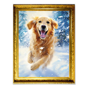 8,5 x 11 Photo Wall Art Golden Retriever Chien