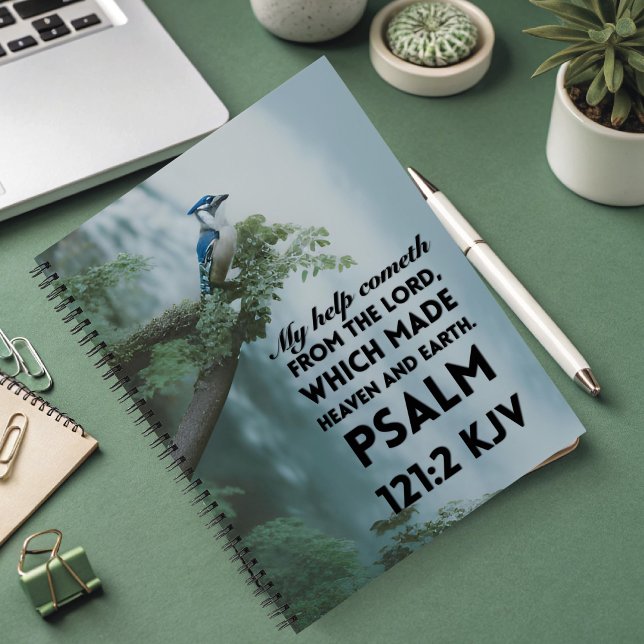 8,5 x 11 Psaume Carnet spirale 121:2 KJV (Créateur téléchargé)