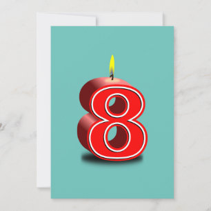 8 ANNIVERSAIRE 8E PARTIE INVITATIONS PERSONNALISÉE