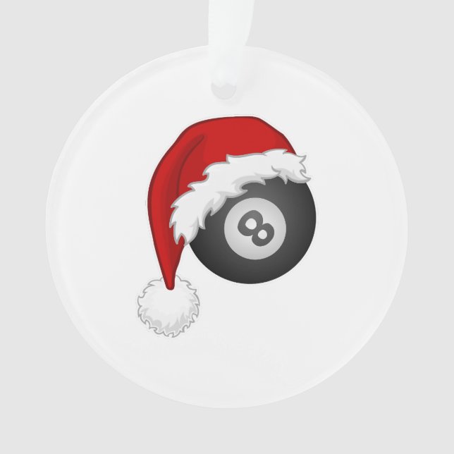 8 Ball Santa hat Funny noël billard snooker (devant)