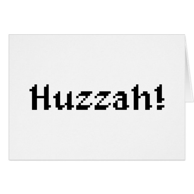 8 Bits Huzzah ! Carte de vœux (Devant horizontal)