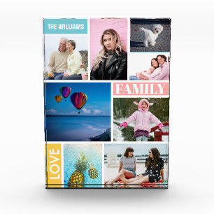 8 Collage photo de famille personnalisée Bloc pers