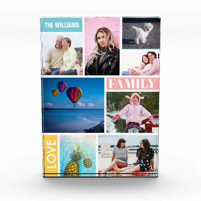 8 Collage photo de famille personnalisée Bloc pers (Devant)