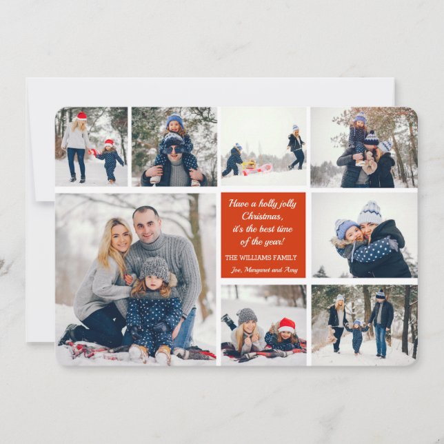 8 Photo Carte Collage de Noël (Devant)