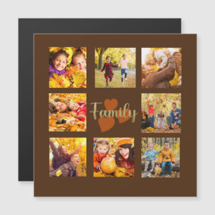 8 Photo Collage Automne Brun Orange Or