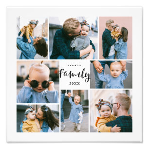 8 Photo Collage Moderne Famille Design Blanc