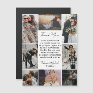 8 photos collage moderne merci aimant mariage