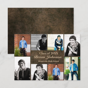 8 Photos Cuir - 3x5 Faire-part de graduation