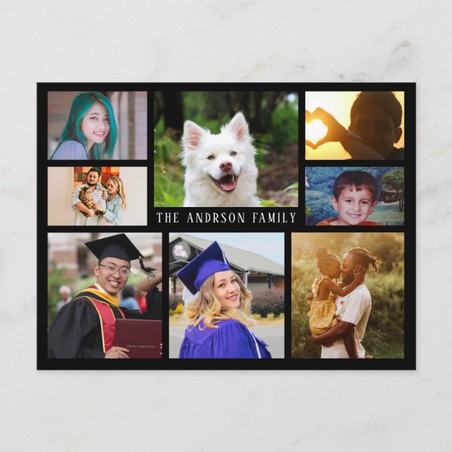 8 Photos Instagram photos famille Carte postale (Devant)