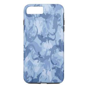8 Plus/7 Plus Camouflage Reptile bleu iPhone 7 Coque