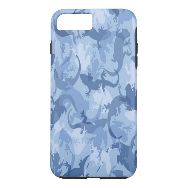 8 Plus/7 Plus Camouflage Reptile bleu iPhone 7 Coque (Dos)