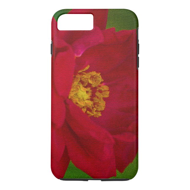 8 Plus/7 Plus iPhone 7 coque / Rose rouge Mosiac Style Carrelage (Dos)