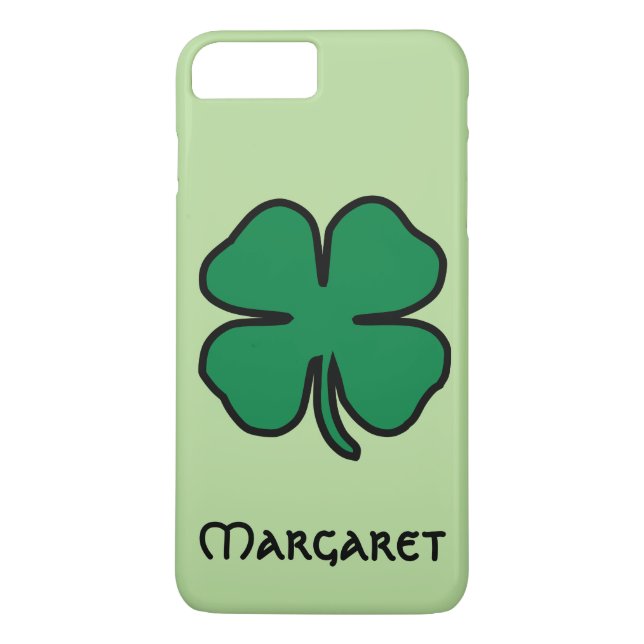 8 Plus/7 Plus Nom irlandais de coque iphone de trèfle de feuille (Dos)
