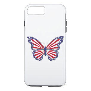 8 Plus/7 Plus Papillon patriotique iPhone 7 Coque