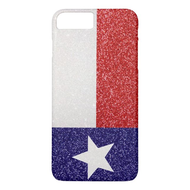 8 Plus/7 Plus Parties scintillant Texas drapeau iPhone 7 coque (Dos)