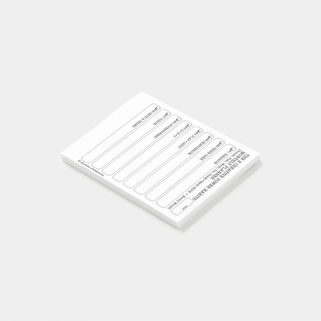 8CPH Mois Planner Tracker Post-it Pad (Incliné)