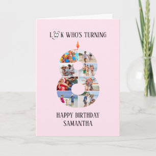 8e anniversaire Carte photo