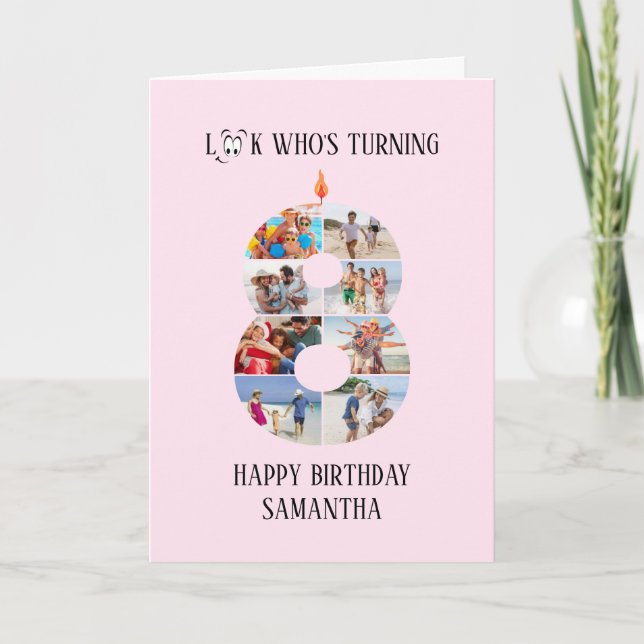 8e anniversaire Carte photo (Devant)