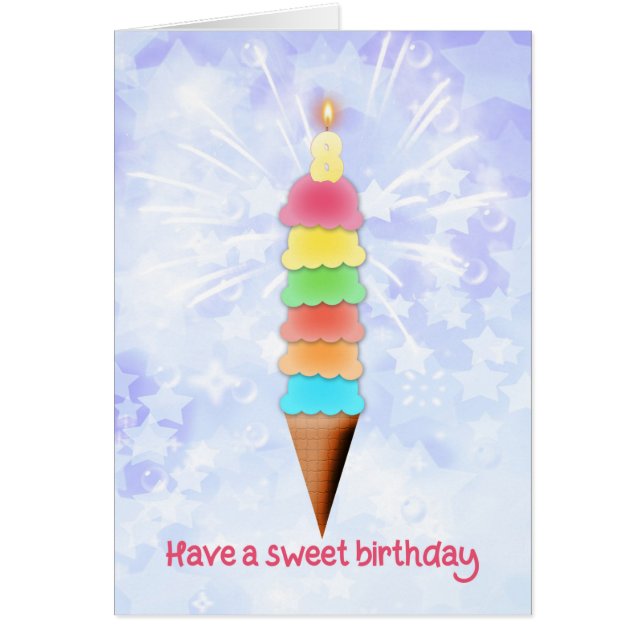 8e anniversaire Crème glacée géante (Devant)