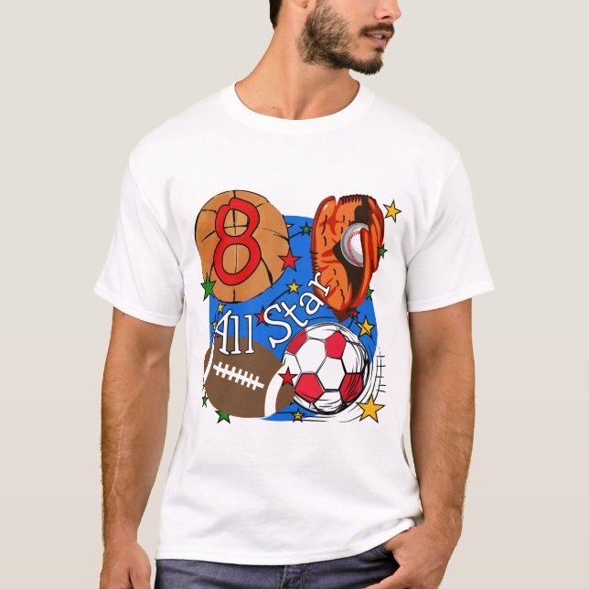 8èmes T-shirts et cadeaux d'anniversaire d'All (Devant)