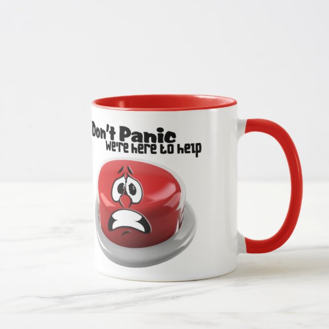 #8Ne paniquez pas la Mug Ringer (Droite)