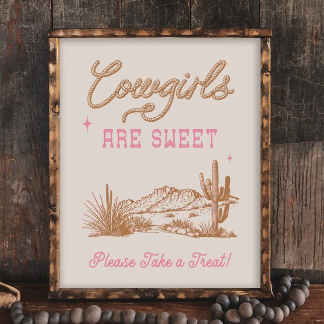 8x10 Cowgirls are Sweet Western Sign (Créateur téléchargé)