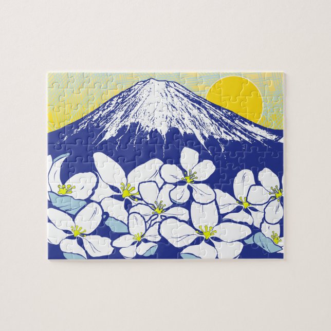 8x10 Mt. Fuji Puzzle pour les aveugles de couleur (Horizontal)