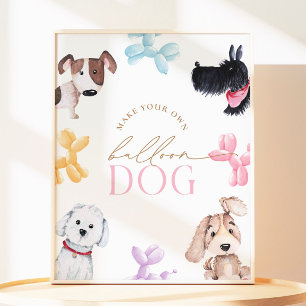 8x10 Puppy Paw-Ty Faire un chien de ballon signe