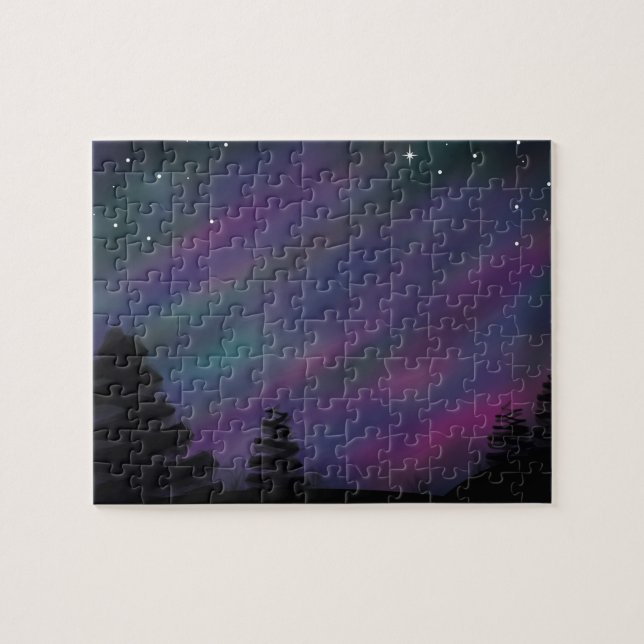 8x10 puzzle - l'aurore Borealis (Horizontal)