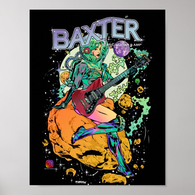 8''x 12'' Baxter Cosmonaut Poster (Devant)
