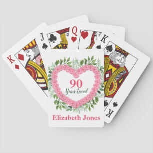 90 ans aimés 90e cartes de jeu personnalisées