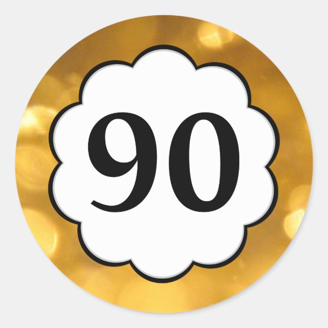90 - Sticker en chiffres d'or (Devant)