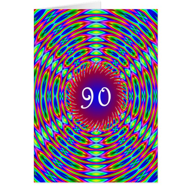 90e anniversaire Abstrait Trippy Swirls (Devant)